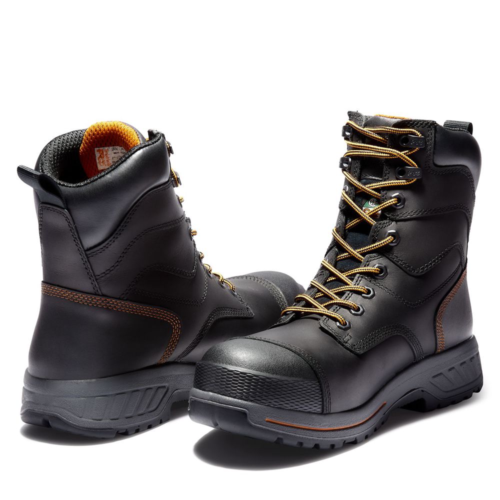 Timberland Μποτακια Εργασίας Ανδρικα Μαυρα - Pro® Endurance Hd 8\" Comp Toe - Greece 4537281-TO